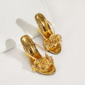European and american style ankle strap platform heel sandals with unique metal heel and exquisite floral embellishments - new summer 2025 collection