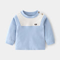 Babylon baby autumn clothes baby pure cotton home retropure cottonspring & fallintimates bottom shirt children's clothing shoulder open t-shirt