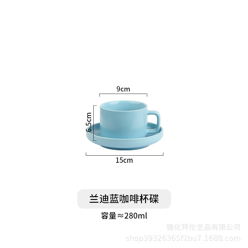 Nordic new arrival: instagrammable single-serve afternoon tea milk & coffee cup, creative breakfast oatmeal cup and saucer set - wholesale