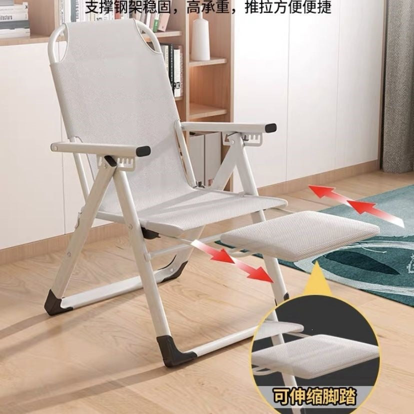 Foldable recliner office plaid foldable casual chair lazy sofa chair casual reclining chair