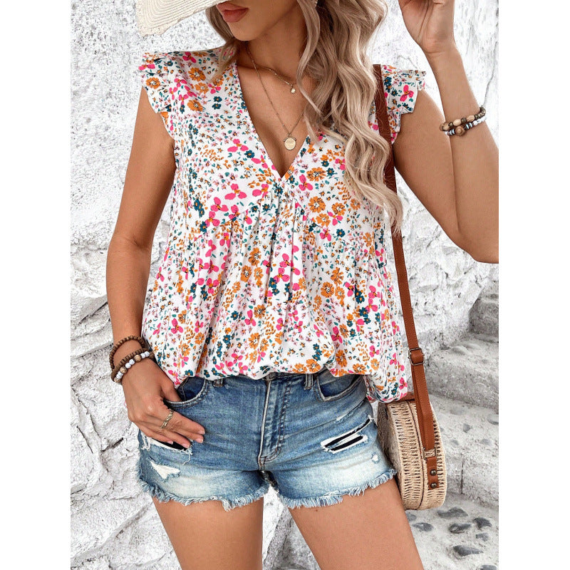 summer european and american cross-border trade style shirts and tank tops