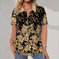 wholesale women's short-sleeved shirts, trendy shirt with hot-selling cross-border print designs, dropshipping available