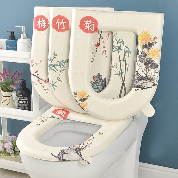 Toilet seat waterproof and dirt-resistant household portable toilet seat cushion eva thickened four-season universal non-ice butt toilet sticker