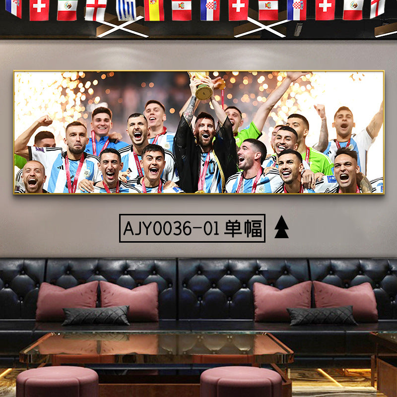 2024 Spain wins the championship decorative painting European Cup Cristiano Ronaldo poster hanging painting sports color store wall football star decoration