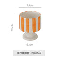 Stylishniche style ceramic goblet casual hand-painted stripescute coffee milk drinking cup photo prop cup