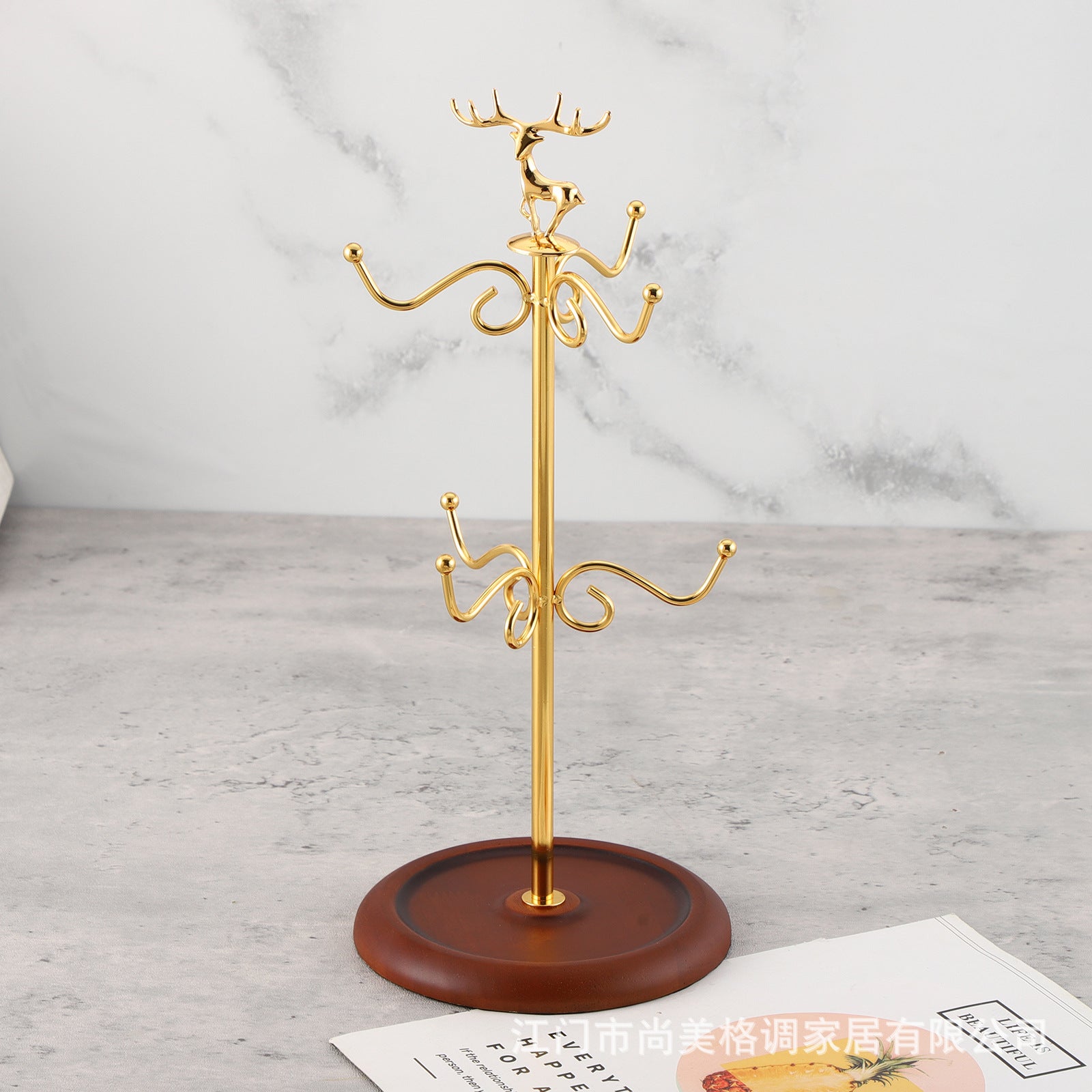 Cross-border creative mug drain rack upside down coffee cup storage rack household wrought iron water cup hanger cup holder