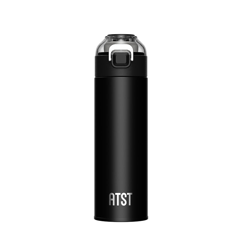 New arrival: stylish 304 stainless steel insulated tumbler - minimalist, portable, perfect for students, men & women. pop-up lid design. wholesale options available for promotional gifts