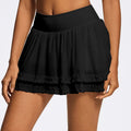 New women's tennis skirt - mesh sports skirt for fitness, yoga, and badminton - lined, stylish pleated mini skirt