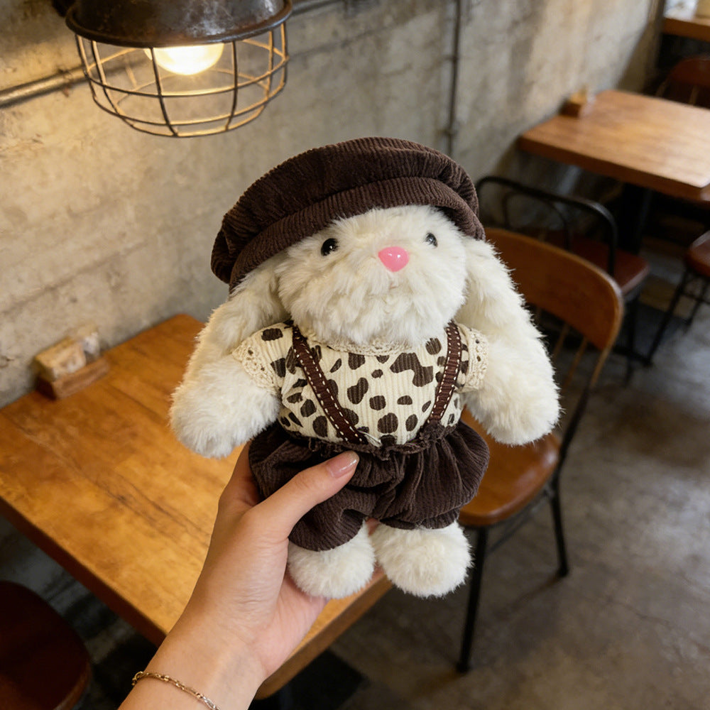 Lop-eared rabbit stuffed toy keychain pendant rabbit couple school bag small pendant birthday gift doll machine doll