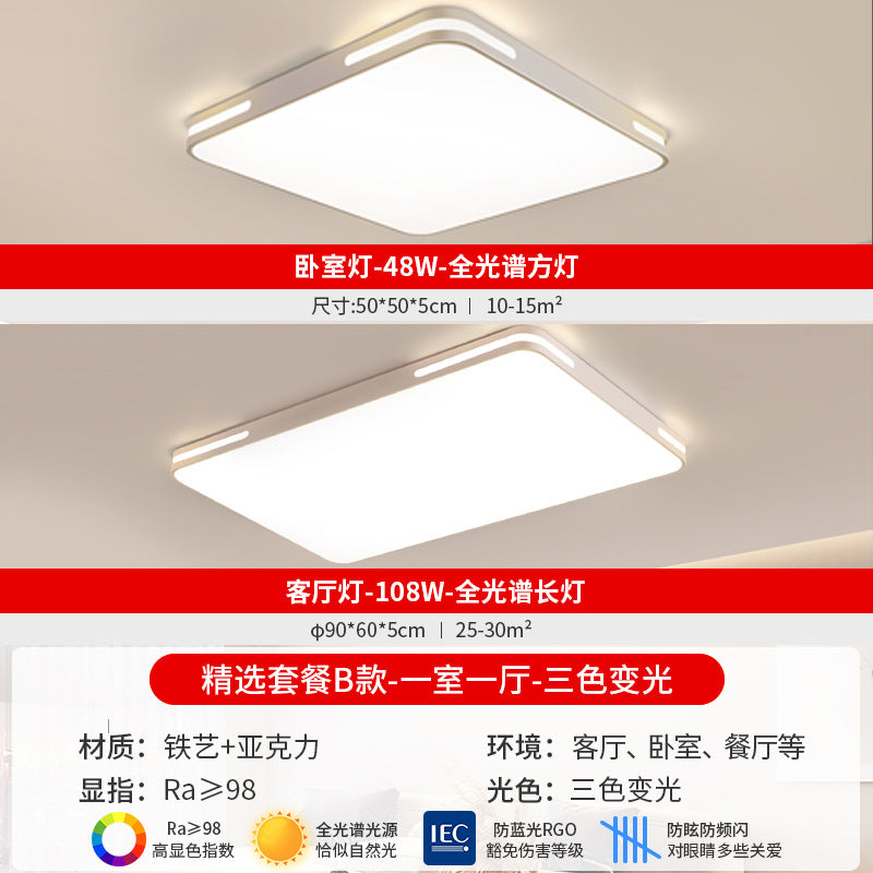 2025 new living room modern minimalist elegant main light full spectrum eye protection led ceiling light whole house hallway lighting fixture