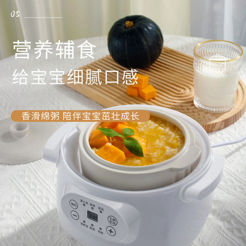 Electric mini ceramic stew pot - multifunctional, programmable, and timed for health & wellness. perfect for soups, bird's nest, and more. ideal gift