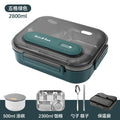 Food-grade extra large lunch box for work, microwaveable 316 stainless steel lunch box, student thermal insulation sealed box