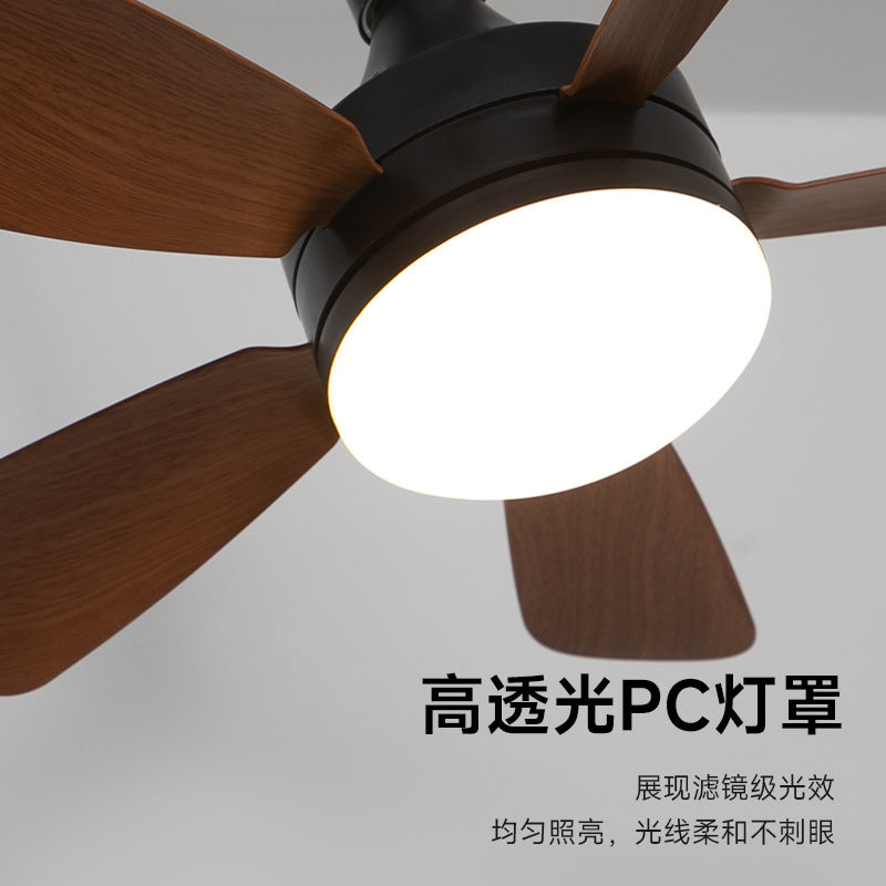 Vintage restaurant track chandelier wabi wind movable bar spotlight medieval walnut fan dining table light