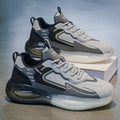Air cushion men's shoes 2026 spring new sports trendy leather running shoes black warrior waterproof casual student trendy shoes
