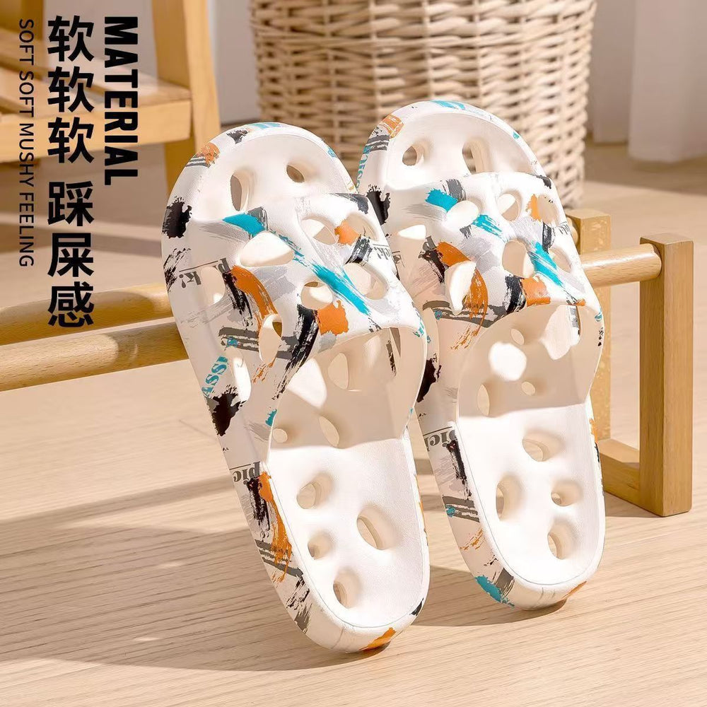 Couple's bath slippers - non-slip, water-resistant, indoor home slippers for men and women - super comfortable, bathroom-friendly, and perfect for lounging