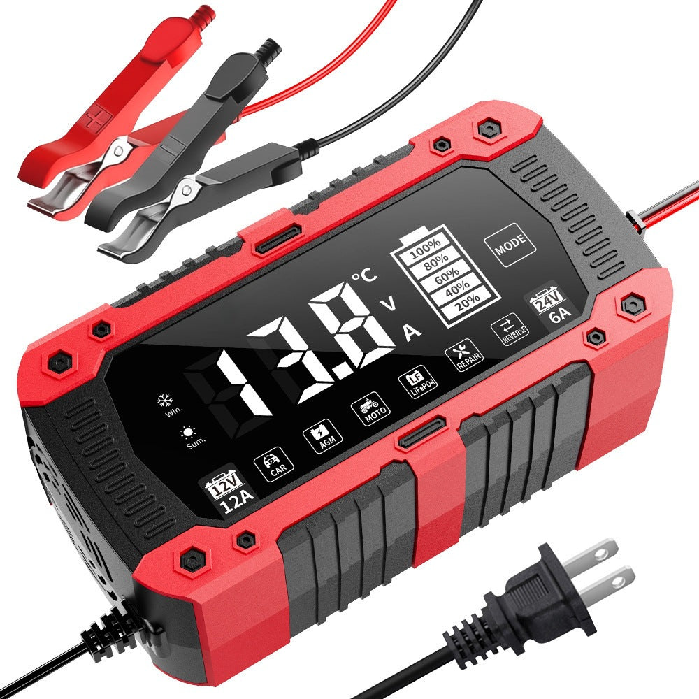 new 12v12a24v6a car and motorcycle battery charger lifepo4 14.6v 29.2v