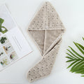 Coral fleece hair drying cap - quick absorption, soft & gentle, fast drying, perforated floral design, women's head wrap - wholesale