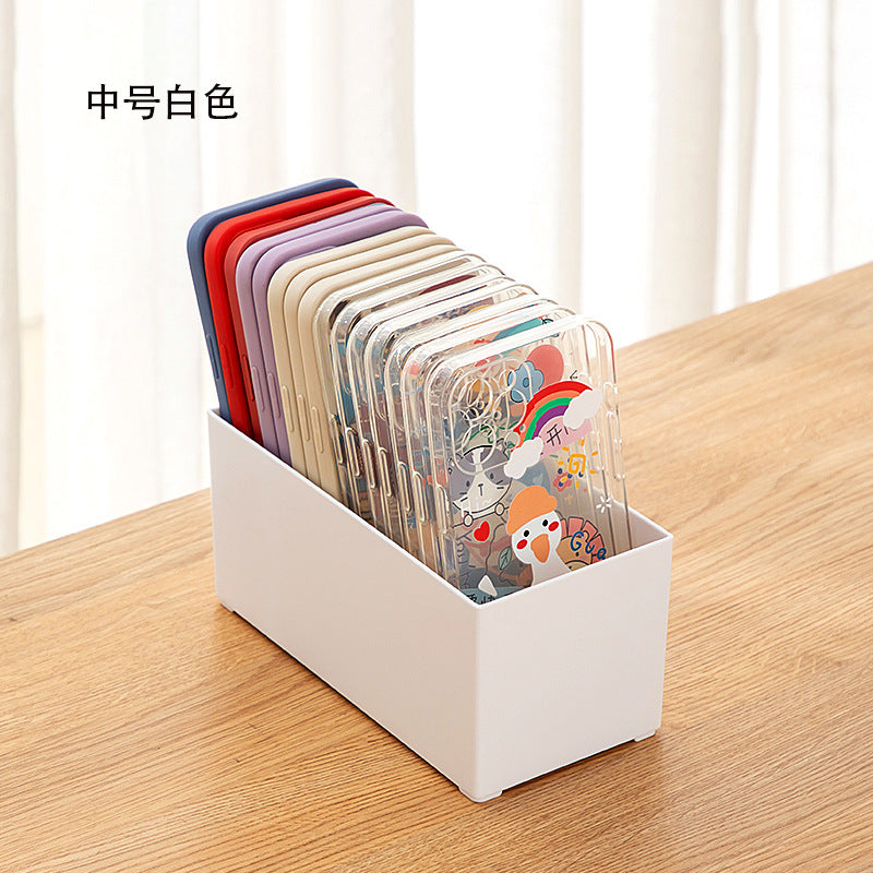 Office coffee tea bag desktop storage box transparent plastic sundries stationery cosmetics mobile phone case storage box