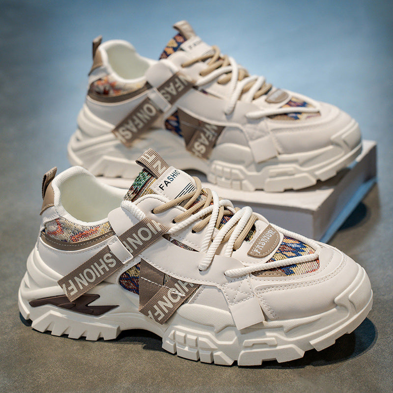 Popular men's shoes winter2025new arrival mesh sneakers youth trendy brand easiest for matchheight increasing dad trendy shoes