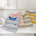 Kids' short-sleeve t-shirt - summer  new collection: boys' striped short-sleeve casual loose-fit baby top - stylish & in stock