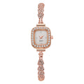 new small square quartz watch for women, elegant ladies' bracelet watch, suitable for middle and high school students