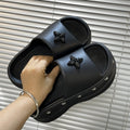 Thick sole slippers women's summer 2024new arrival stepping on shit outwear summer cool slippers fashion outing popular high heels women's shoes