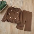 Girls' knitted sweater two-piece set -  autumn/winter new collection - baby girl cartoon pants outfit