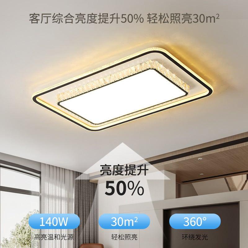 2025 New Modern Simple Living Room Light Zhongshan Home Improvement Lighting Creative Black Edge Bedroom Advanced Sense Ceiling Light