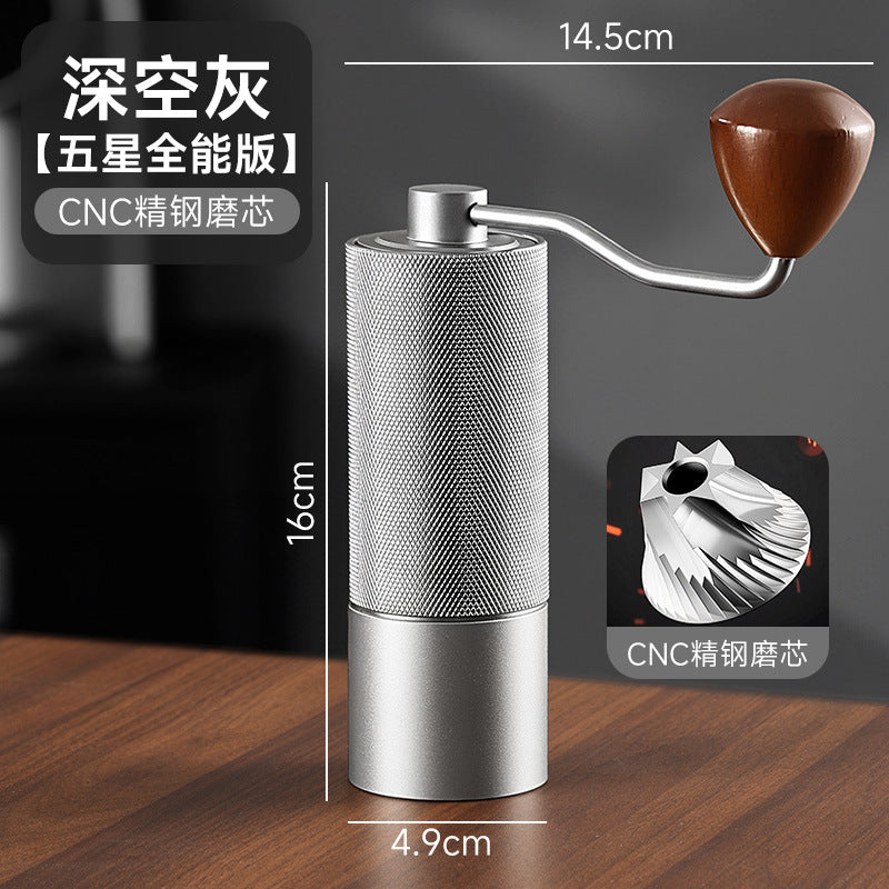 Titanium-plated hand coffee grinder with seven-star steel core - manual coffee bean milling machine