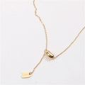 Lentil lucky tassel titanium steel necklace for women accessible luxuryniche style clavicle chain for women sense of design classycasual accessories ins