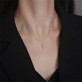 Cross necklace for women casualniche stylesense of designk-style geometric clavicle chain 2024 new winter chain