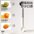 Kids' double-ended mud scoop, cartoon mud scoop, baby food spoon, silicone fruit spoon for babies, feeding spoon