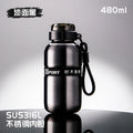 High-style 316 stainless steel dual-drink insulated tumbler with outdoor cycling handle – one-hand open, keeps drinks hot or cold