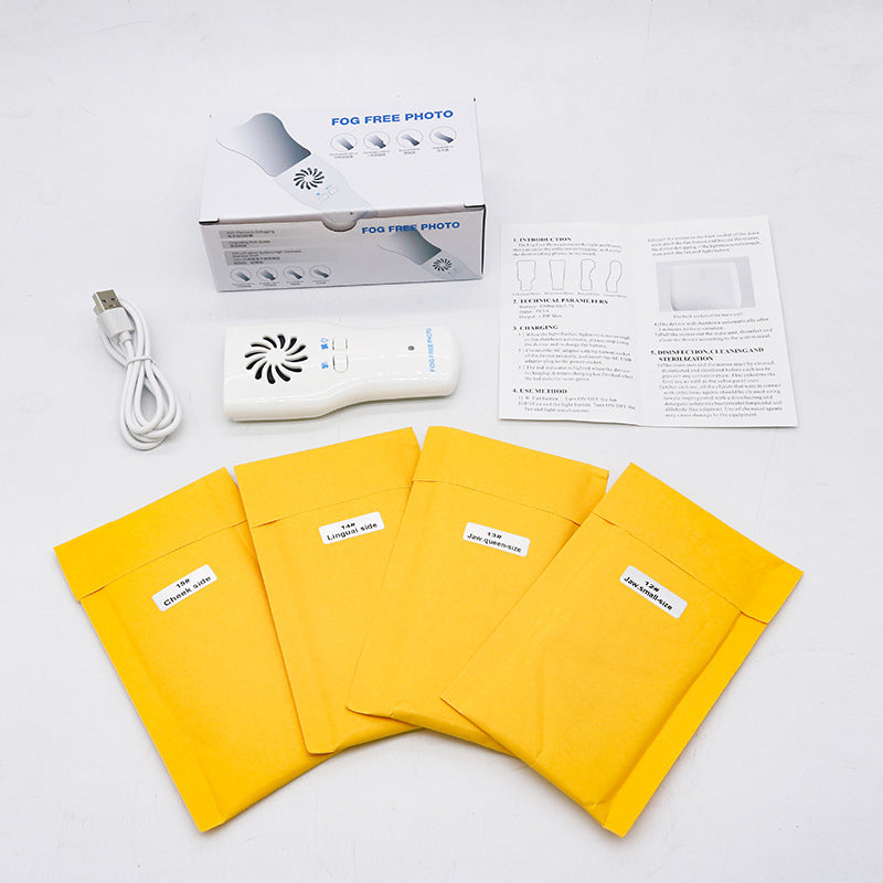 Dental orthodontic photo reflector with light anti-fog reflector set Dental photography endoscope anti-fog handle