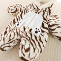 Infant and toddler onesies, winter thickened, unisex baby tiger print cartoon romper, perfect for outings and tummy time, trendy baby clothes