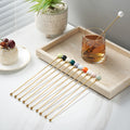 304 stainless steel tea & coffee stirring rods - multi-colored dessert picks - high-value ceramic handle milk frothing sticks - wholesale