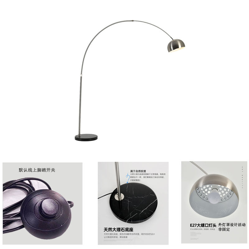 [Factory direct sales] Modern simple living room hotel bedroom stainless steel floor lamp large, medium and small fishing lighting