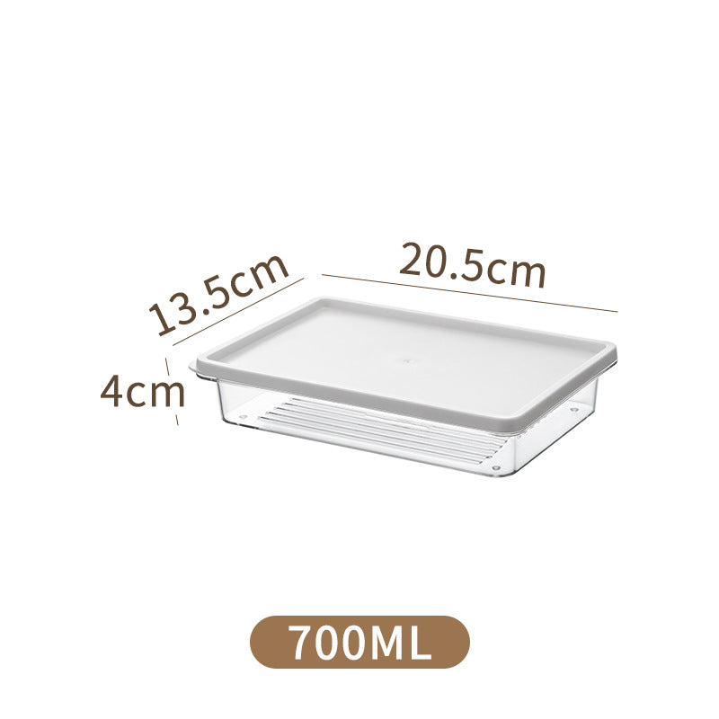 Food grade refrigerator storage box Freezing box Freezing area Storage box with lid Transparent sealed fresh-keeping box Cross-border