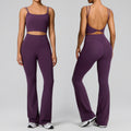 new women's activewear set: quick-dry running workout two-piece, pilates wide-leg yoga outfit