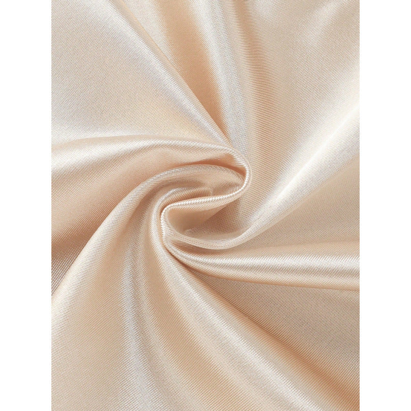 Women's summer new french chic fashion lace trim knitted satin camisole
