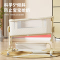 Aluminum alloy baby crib - portable, foldable, and convertible bassinet - multifunctional newborn bed - splice-together large bed