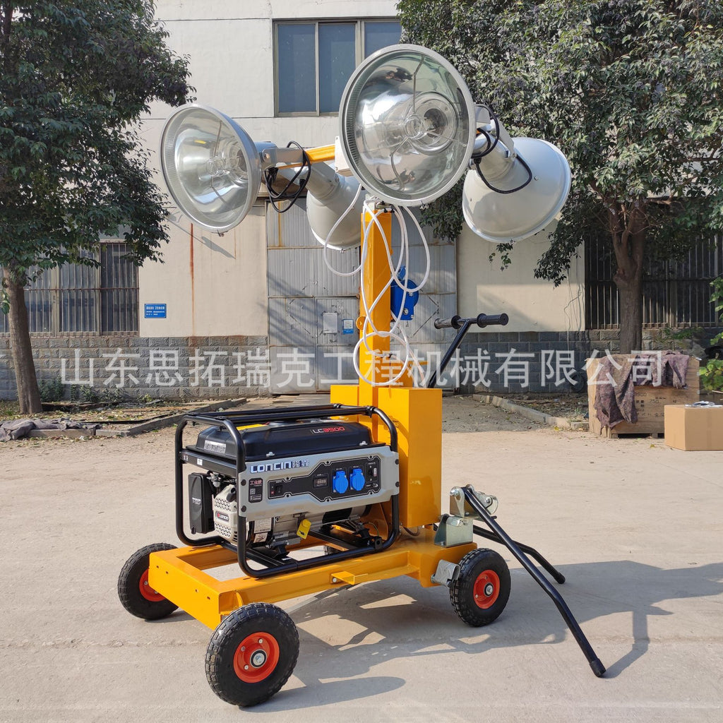 Mobile lighting vehicle, night construction lighting lighthouse for mine construction flood relief road project maintenance
