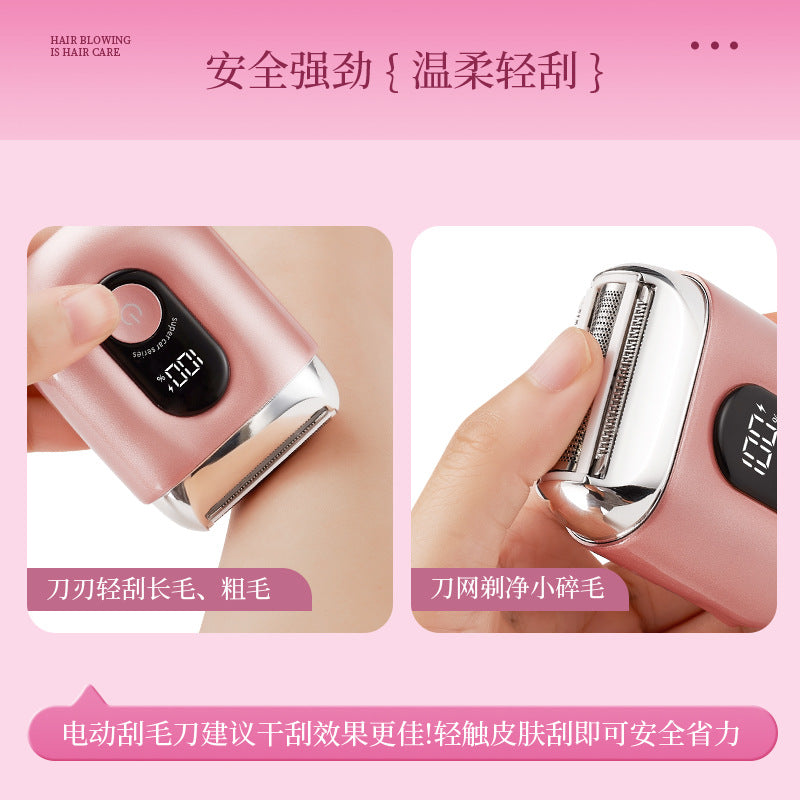 New magnetic electric epilator for women - mini, portable, for intimate and underarm hair removal. washable, fast charging, digital display