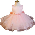 New children's dress - sky blue sleeveless tulle princess dress - export quality summer girl's elegant birthday dress