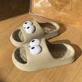 Thick soleeva slippers for women to wear outside summerfashion home indoor cute big eyes couple sandals