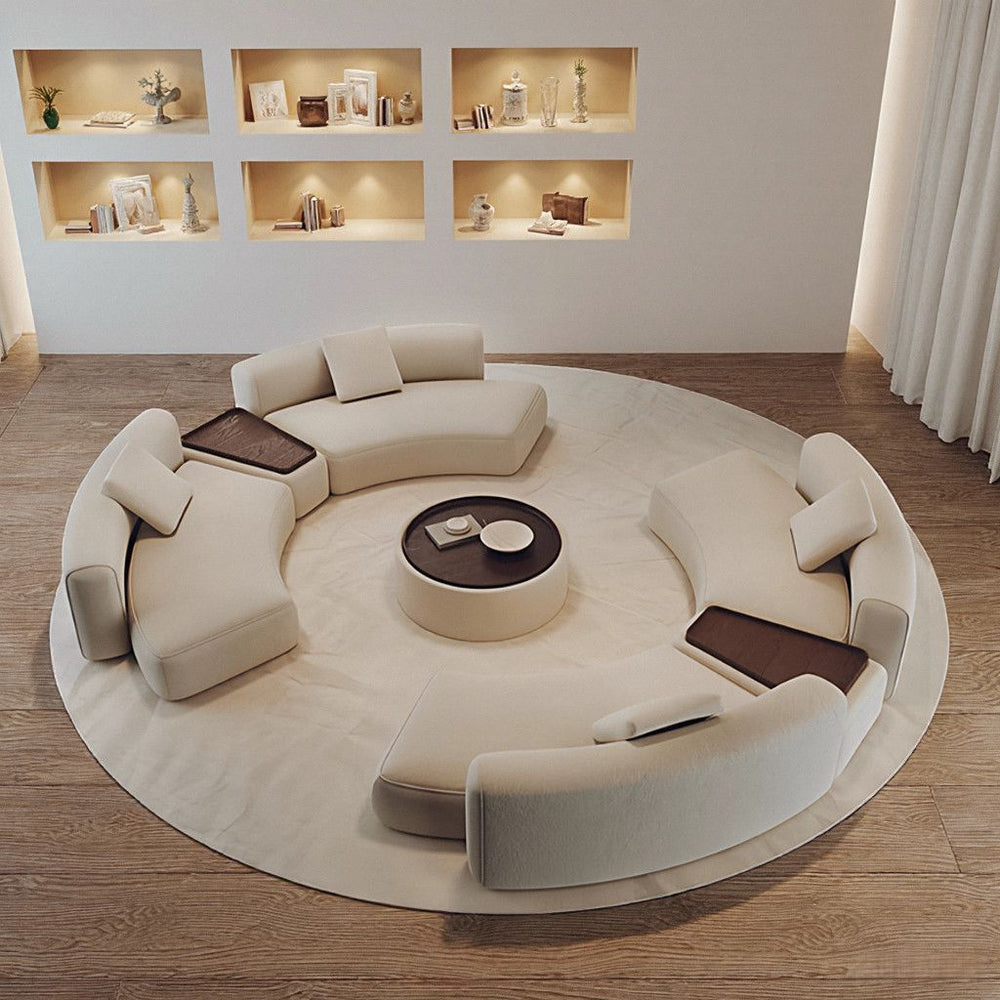 Italian normcore designer creative large flat floor rest area living room hotel beauty salon fabric sofa negotiation combination