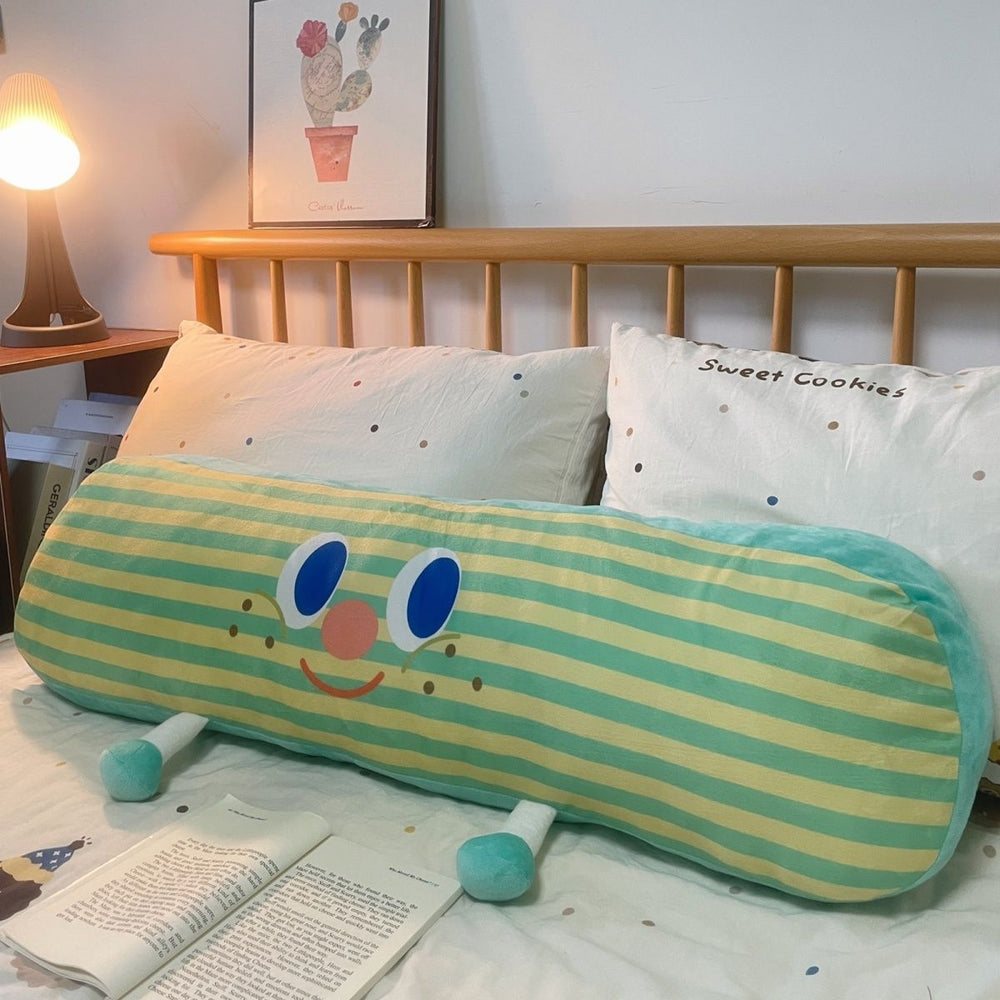 Cute long pillow bedroom pillow girl sleeping bed leg clamp side sleeping bedside cushion boy's large pillow