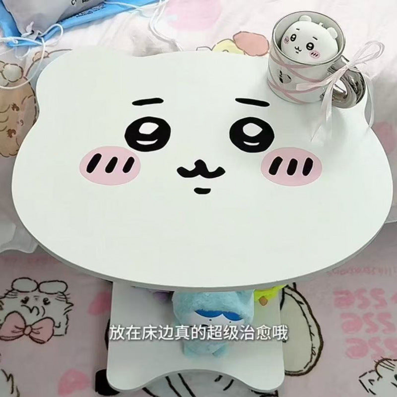 New arrivalmovable wheeled red panda sofa cream style small tea table small apartment living room bedroom mini bedside table