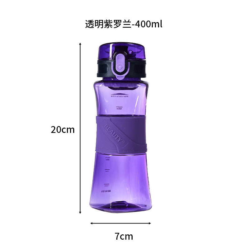 New summer large capacity sports water bottle - portable, leak-proof, drop-resistant, high-temperature resistant plastic water cup for students