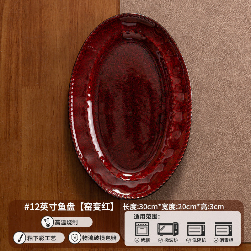 Magnesium fired ceramic super beautiful plate in style art plate commercial catering for home2025new arrival 7.5inch vegetable plate